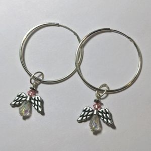 Swarovski Angel Hoops